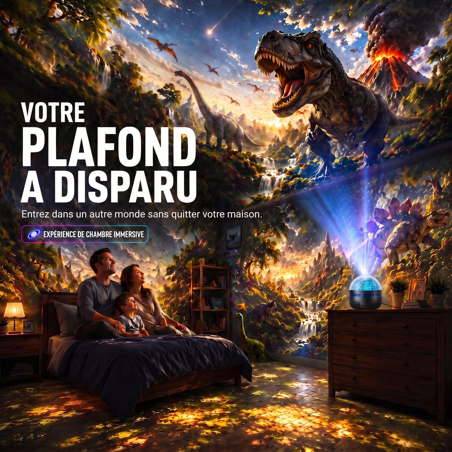 Boutique Officielle | 🦖🎁SCNDR® Projecteur de Ciel Étoilé Holographique Intelligent 360° (Projection HD Dynamique Intelligente 5D)