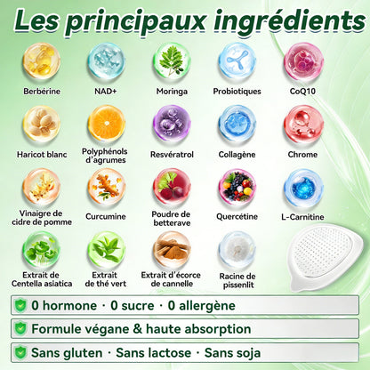 Magasin Officiel |🩺Luxarise® Moringa & Bérbérine 10-en-1 Patch Nanomicro-aiguilles Avancé👩‍⚕️ (Une application quotidienne, résultats visibles en 7 jours) 🩹 Obésité, Diabète, Apnée du sommeil, Problèmes articulaires🌿
