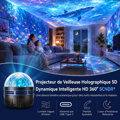 Boutique Officielle | 🦖🎁SCNDR® Projecteur de Ciel Étoilé Holographique Intelligent 360° (Projection HD Dynamique Intelligente 5D)