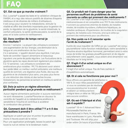 Magasin Officiel |🩺Luxarise® Moringa & Bérbérine 10-en-1 Patch Nanomicro-aiguilles Avancé👩‍⚕️ (Une application quotidienne, résultats visibles en 7 jours) 🩹 Obésité, Diabète, Apnée du sommeil, Problèmes articulaires🌿