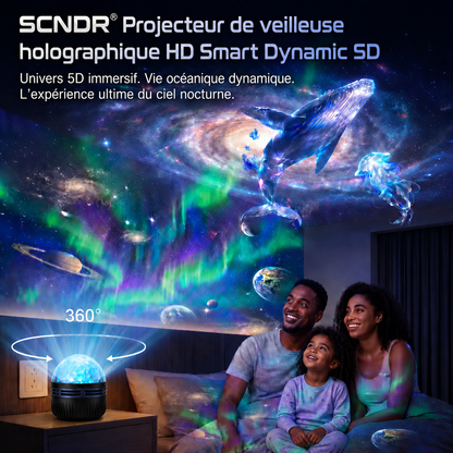 Boutique Officielle | 🌠🐳SCNDR® Projecteur de Ciel Étoilé Holographique Intelligent 360° (Projection HD Dynamique Intelligente 5D)